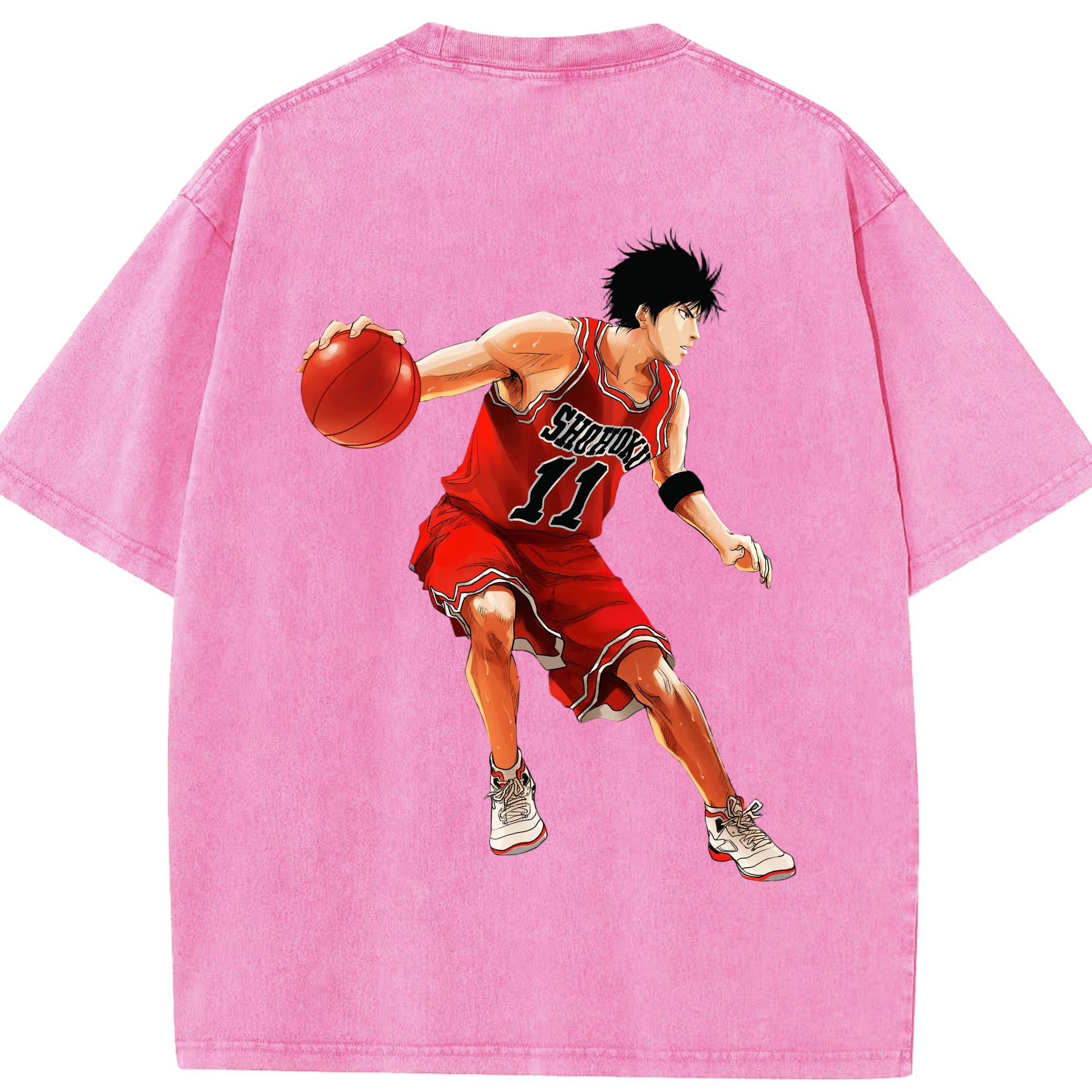 （画像用） SLAM DUNK／スラムダンク 綿100% ヴィンテージ風 半袖Tシャツ（背面プリント）